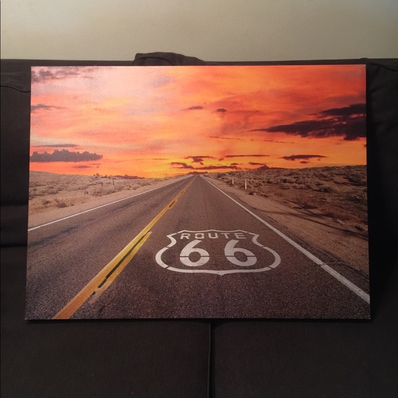 Route 66 Wall Canvas - Picture 1 of 5